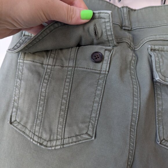 Spanx Army Green Cargo Pants Size Large Tall LT - Picture 4 of 11